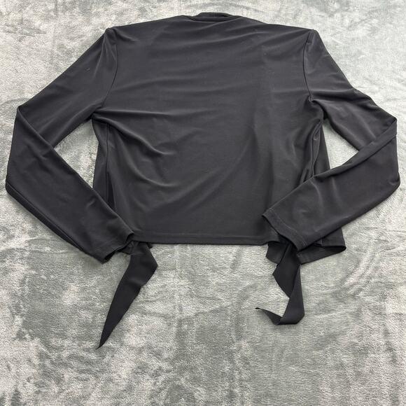 Joseph Ribkoff Jacket Women 6 Open Front Waterfall Cardigan Formal Midi Black - Picture 12 of 13